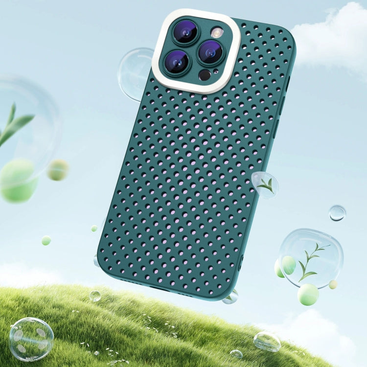 For iPhone 11 Hollow Heat Dissipation TPU Phone Case(Green)
