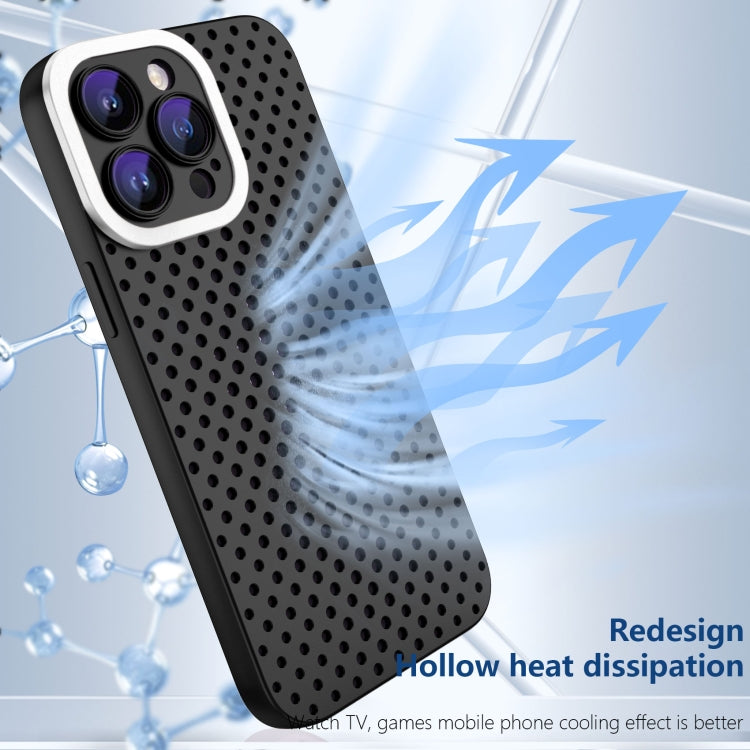 For iPhone 11 Pro Hollow Heat Dissipation TPU Phone Case(Black)