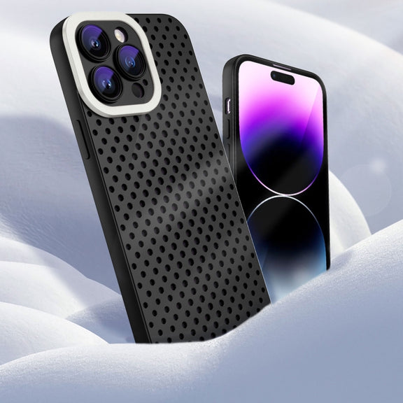 For iPhone 11 Pro Hollow Heat Dissipation TPU Phone Case(Black)