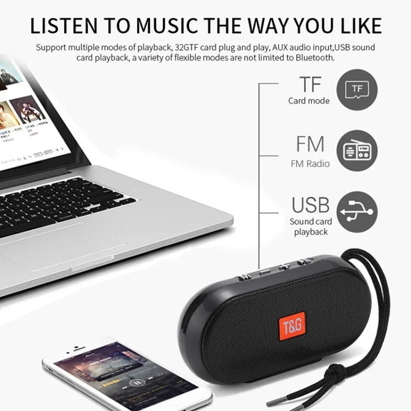 T&G TG179 Outdoor Multifunctional Wireless Bluetooth Speaker Support USB / TF / FM(Green)