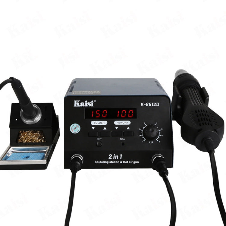 Kaisi 8512D 2 in 1 Smart Digital Display Hot Air Gun Soldering Iron Rework Station, Plug:EU