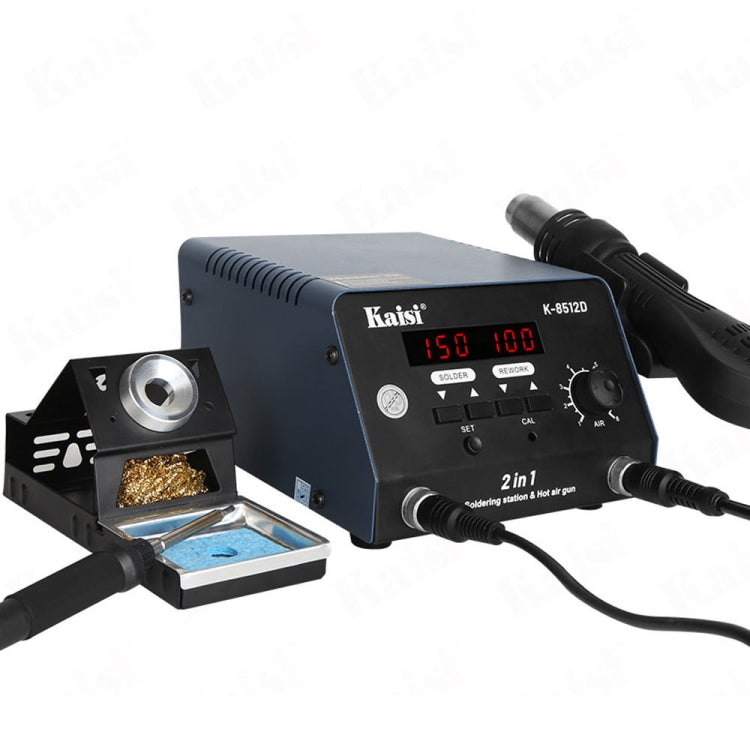 Kaisi 8512D 2 in 1 Smart Digital Display Hot Air Gun Soldering Iron Rework Station, Plug:EU