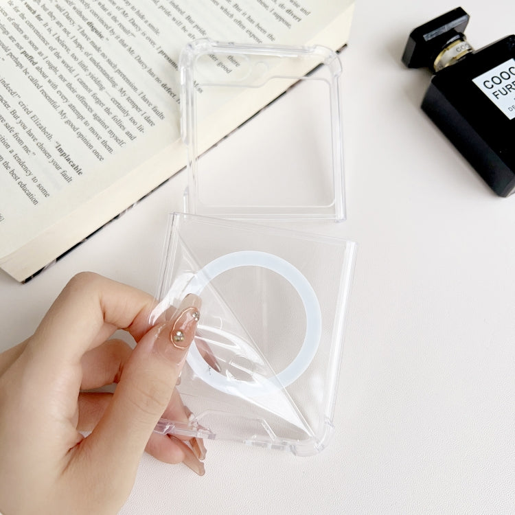 For Samsung Galaxy Z Flip5 5G Magsafe Magnetic Transparent Shockproof Phone Case