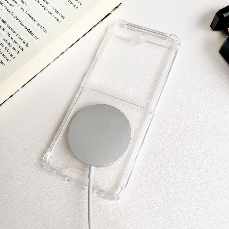 For Samsung Galaxy Z Flip5 5G Magsafe Magnetic Transparent Shockproof Phone Case