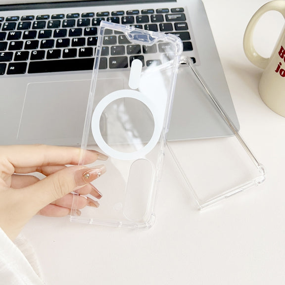 For Samsung Galaxy Z Fold5 5G Magsafe Magnetic Transparent Shockproof Phone Case