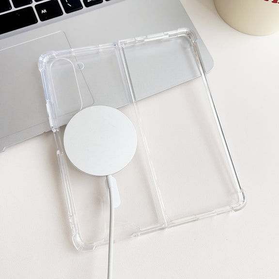 For Samsung Galaxy Z Fold5 5G Magsafe Magnetic Transparent Shockproof Phone Case