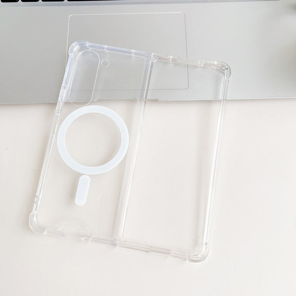 For Samsung Galaxy Z Fold5 5G Magsafe Magnetic Transparent Shockproof Phone Case