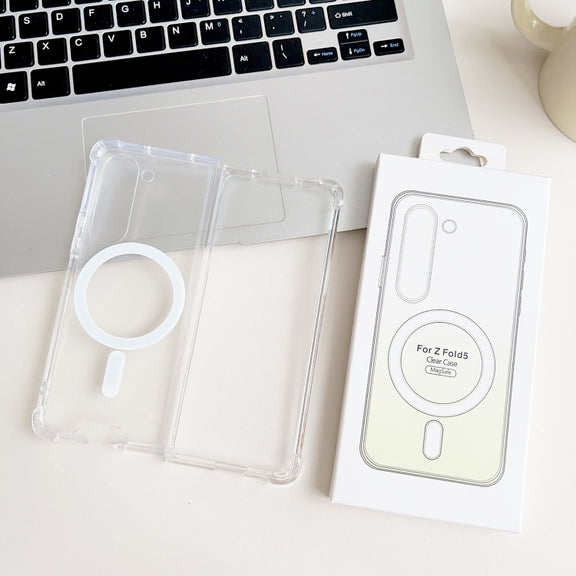 For Samsung Galaxy Z Fold5 5G Magsafe Magnetic Transparent Shockproof Phone Case