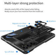For Samsung Galaxy Z Fold5 Sliding Camera Cover Design TPU+PC Phone Case(Silver)