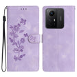 For Xiaomi Redmi Note 12S Flower Butterfly Embossing Pattern Leather Phone Case(Purple) - free shipping - PMC TechLife - Order now!