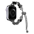 For Apple Watch Series 9 41mm Pearl Bracelet Metal Watch Band(Black) - Watch Bands by PMC TechLife | Online Shopping South Africa | PMC TechLife