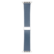 For Apple Watch 6 40mm Magnetic Buckle Skin Feel Leather Watch Band(Light Blue)