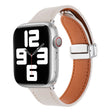 For Apple Watch 38mm Magnetic Buckle Skin Feel Leather Watch Band(Apricot) - Watch Bands by PMC TechLife | Online Shopping South Africa | PMC TechLife