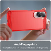 For Honor 90 Lite Brushed Texture Carbon Fiber TPU Phone Case(Red)