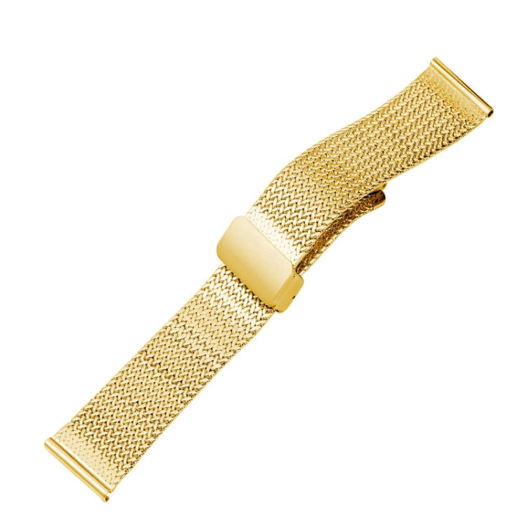 For Apple Watch SE 2022 40mm Magnetic Buckle Herringbone Mesh Metal Watch Band(Gold)