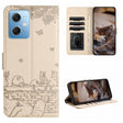 For Xiaomi Redmi Note 12 5G India / POCO X5 Cat Embossing Pattern Leather Phone Case with Lanyard(Beige) - free shipping - PMC TechLife - Order now!