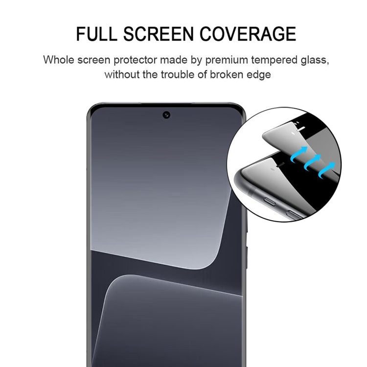 For Xiaomi 13T 25pcs 9H HD 3D Curved Edge Tempered Glass Film(Black)