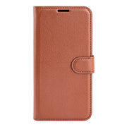 For Samsung Galaxy A14 5G Litchi Texture Horizontal Flip Phone Case with Holder(Brown)