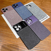For iPhone 12 Pro Metallic Glitter Powder Shockproof Phone Case(Black)