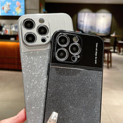 For iPhone 12 Pro Metallic Glitter Powder Shockproof Phone Case(Black)