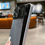 For iPhone 12 Pro Metallic Glitter Powder Shockproof Phone Case(Black)