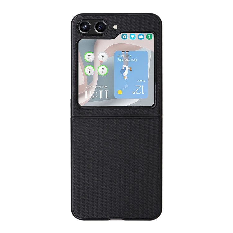For Samsung Galaxy Z Flip5 5G PU Leather PC Phone Case(Black)