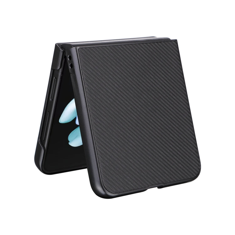 For Samsung Galaxy Z Flip5 5G PU Leather PC Phone Case(Black)