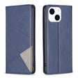 For iPhone 15 Rhombus Texture Magnetic Leather Phone Case(Blue) - free shipping - PMC TechLife - Order now!