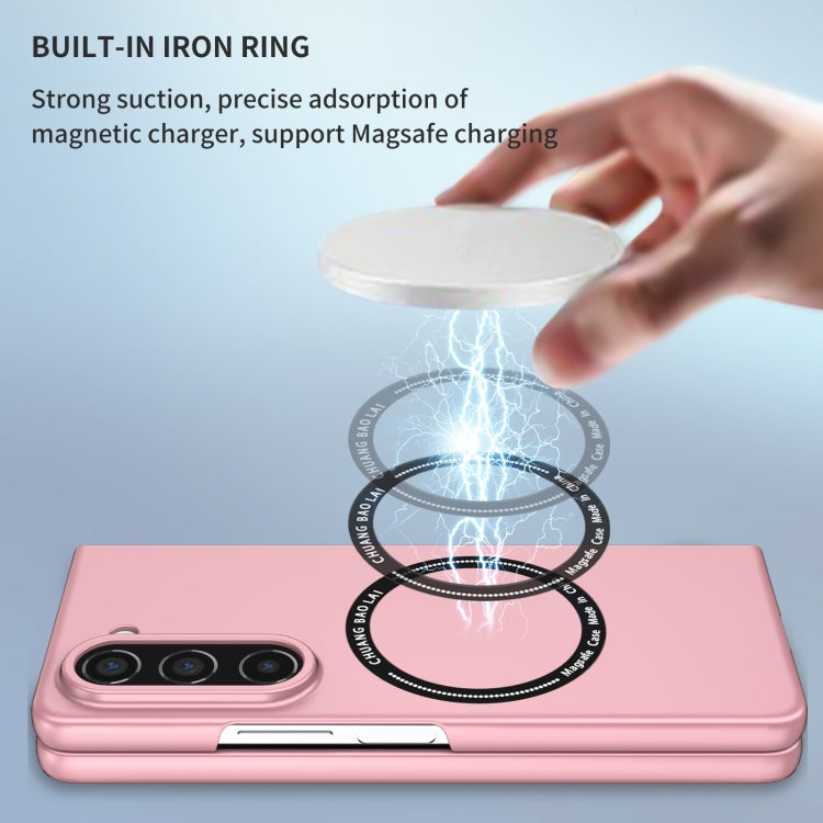 For Samsung Galaxy Z Fold5 Magsafe Magnetic Folding PC Phone Case(Pink)