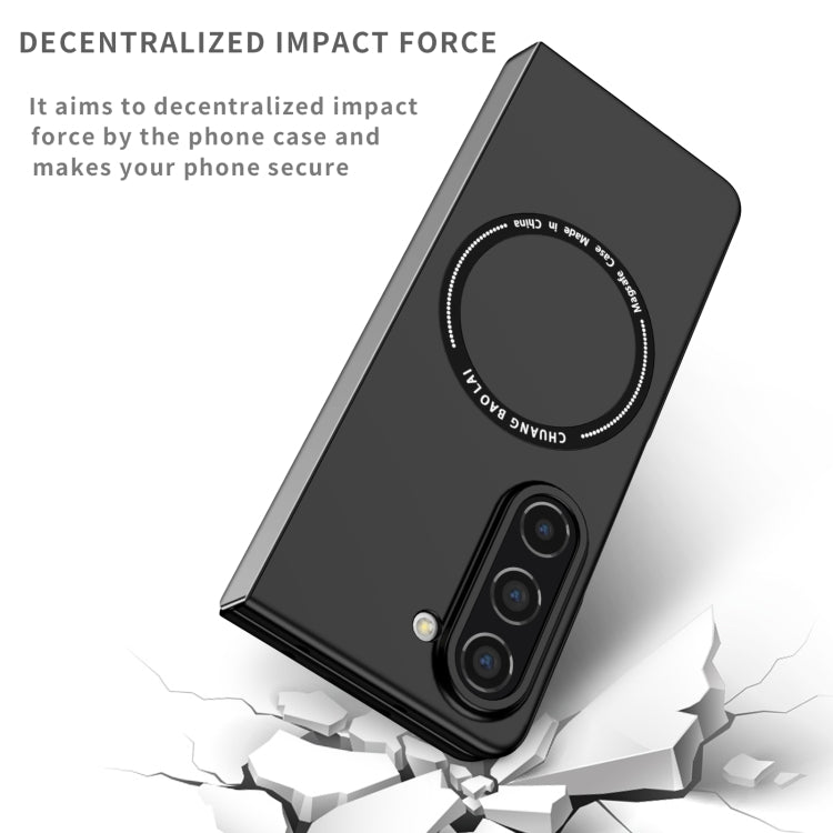 For Samsung Galaxy Z Fold5 Magsafe Magnetic Folding PC Phone Case(Black)