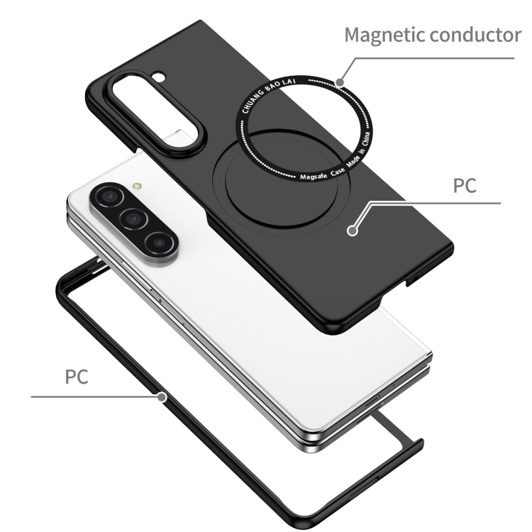 For Samsung Galaxy Z Fold5 Magsafe Magnetic Folding PC Phone Case(Black)