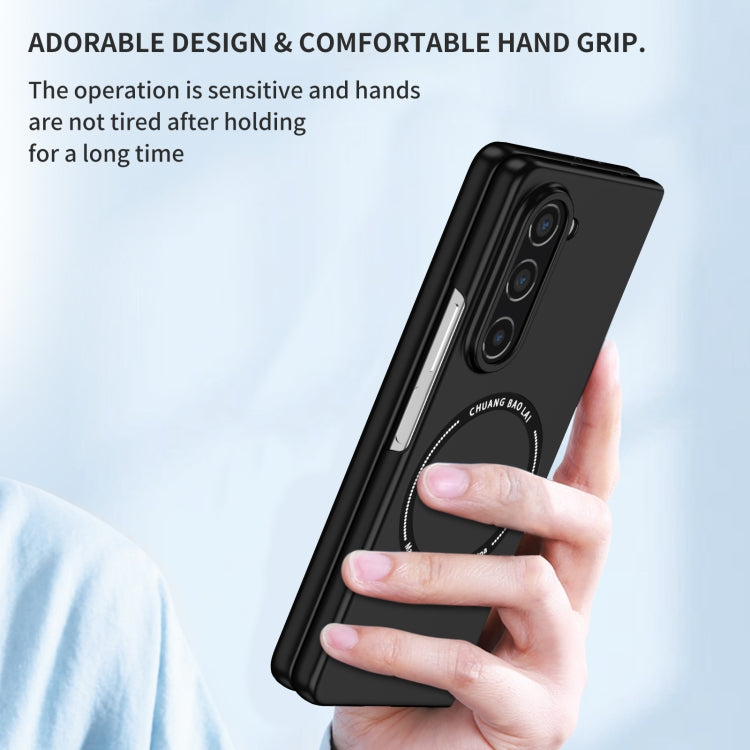 For Samsung Galaxy Z Fold5 Magsafe Magnetic Folding PC Phone Case(Black)