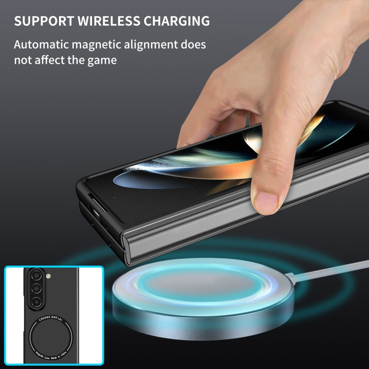 For Samsung Galaxy Z Fold5 Magsafe Magnetic Folding PC Phone Case(Black)