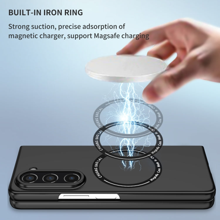 For Samsung Galaxy Z Fold5 Magsafe Magnetic Folding PC Phone Case(Black)