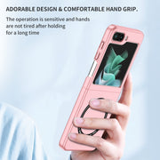 For Samsung Galaxy Z Flip5 5G Magsafe Magnetic Folding PC Phone Case(Pink)