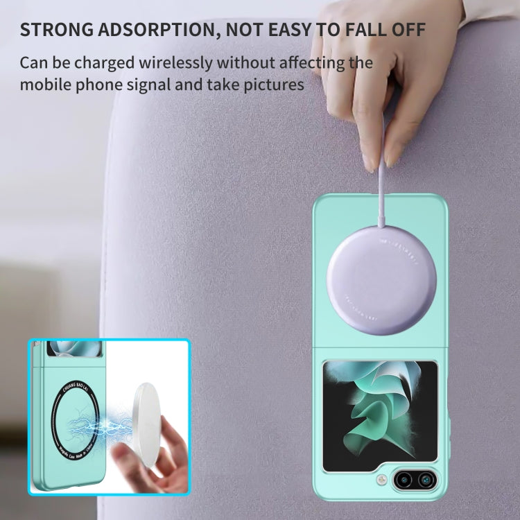 For Samsung Galaxy Z Flip5 5G Magsafe Magnetic Folding PC Phone Case(Light Blue)