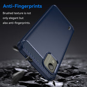 For Nokia C110 Brushed Texture Carbon Fiber TPU Phone Case(Blue)