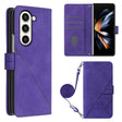 For Samsung Galaxy Z Fold5 5G Crossbody 3D Embossed Flip Leather Phone Case(Purple) - free shipping - PMC TechLife - Order now!