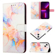For iPhone 15 PT003 Marble Pattern Flip Leather Phone Case(Galaxy Marble White) - free shipping - PMC TechLife - Order now!