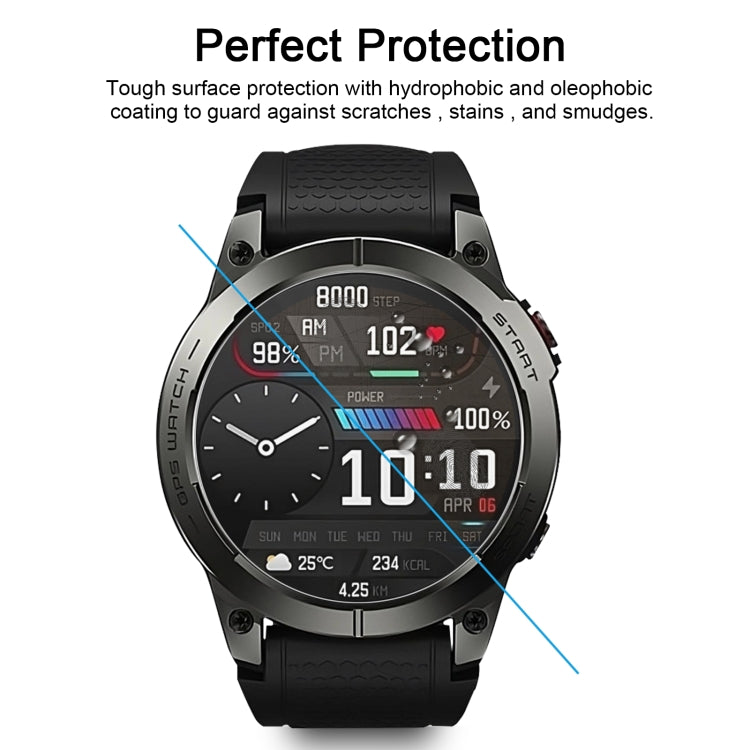 For Zeblaze Stratos 3 50pcs 0.26mm 2.5D 9H Tempered Glass Film Watch Screen Protector