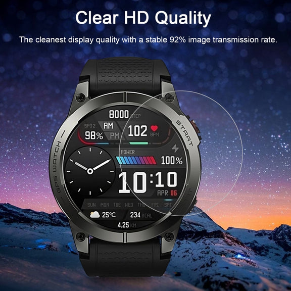 For Zeblaze Stratos 3 50pcs 0.26mm 2.5D 9H Tempered Glass Film Watch Screen Protector