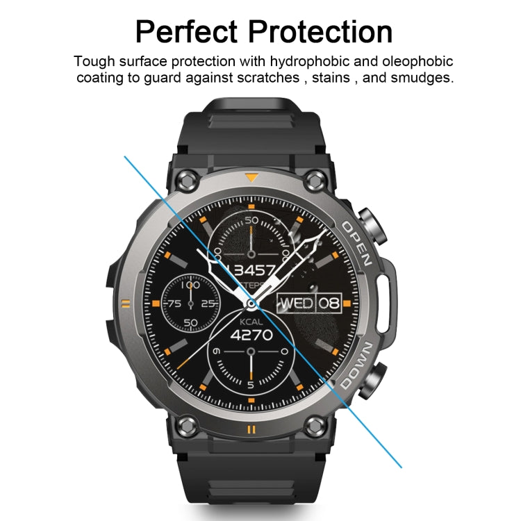 For Zeblaze Vibe 7 50pcs 0.26mm 2.5D 9H Tempered Glass Film Watch Screen Protector