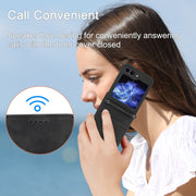 For Samsung Galaxy Z Flip5 Dierfeng Dream Line TPU + PU Leather Phone Case(Black)