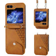For Samsung Galaxy Z Flip5 Cubic Grid Calf Texture Magnetic Leather Phone Case(Yellow) - free shipping - PMC TechLife - Order now!