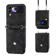 For Samsung Galaxy Z Flip5 Skin Feel Flowers Embossed Wallet Leather Phone Case(Black) - free shipping - PMC TechLife - Order now!