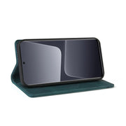 For Xiaomi 13 Pro GQUTROBE Skin Feel Anti-theft Brush Horizontal Flip Leather Case with Holder(Blue)