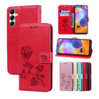 For Samsung Galaxy A14 4G / 5G Rose Embossed Flip PU Leather Phone Case(Red) - free shipping - PMC TechLife - Order now!