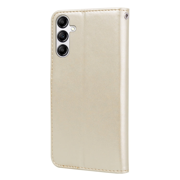 For Samsung Galaxy A34 5G Rose Embossed Flip PU Leather Phone Case(Gold)