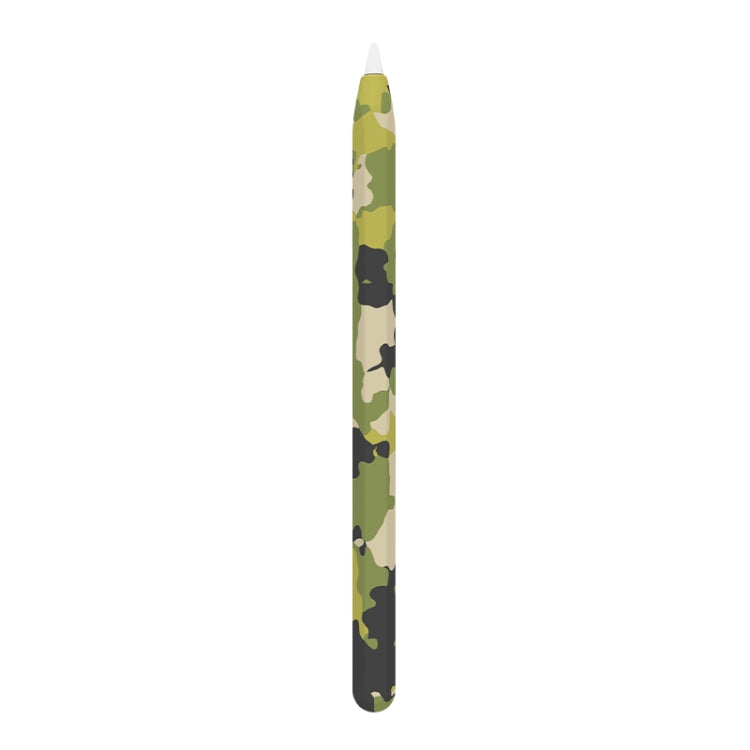 For Apple Pencil 1 LOVE MEI Camouflage Silicone Protective Pen Case(Green)