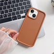 For iPhone 14 Shockproof Frame Frosted TPU Phone Case(Brown) - free shipping - PMC TechLife - Order now!
